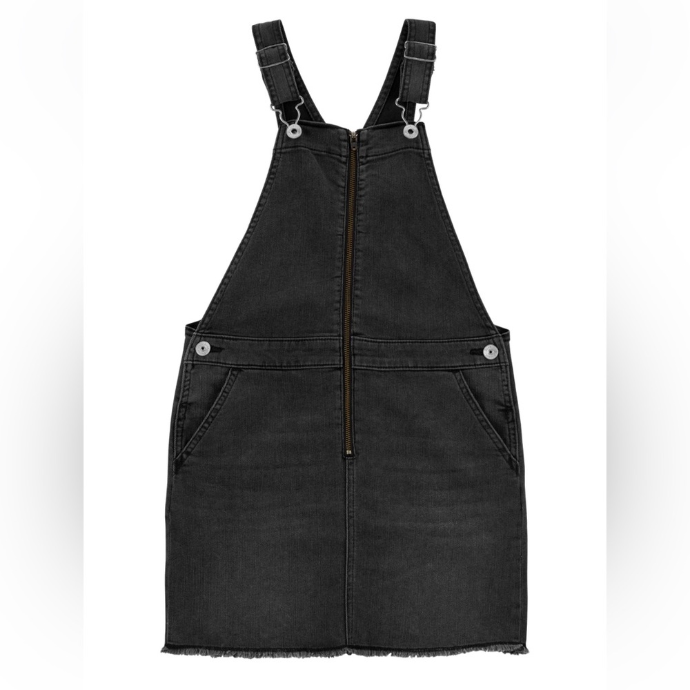 OshKosh | Denim Jumper | Overall Skirt | Skirtall | Faded Black Wash | Girls 8 - Picture 1 of 11